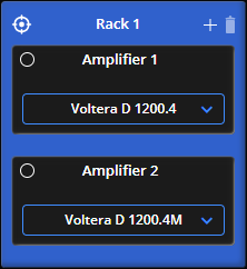 amp rack selected