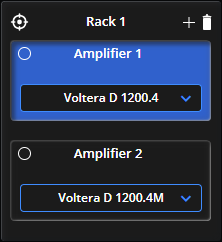 amplifier virtual device selected