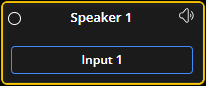 speaker device has limiting applied, yellow