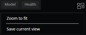 Views drop down menu featuring the Zoom to Fit option